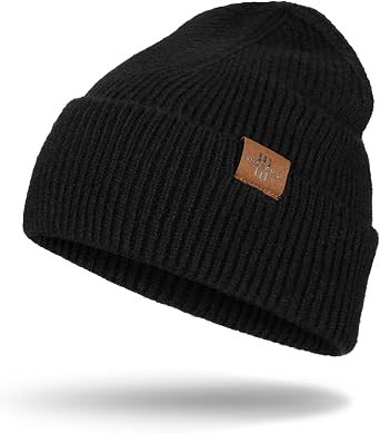 Knit Beanie Hat for Men Women, Stretchy 