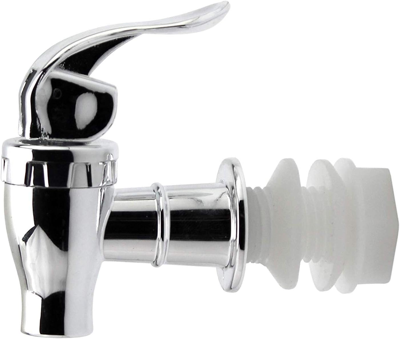 AquaNation BPA Free Replacement Cooler Faucet Water Bottle Jug Ceramic Water Crock Reusable Spigot Spout Water Beverage Lever Pour Dispenser Valve Gravity Water Tap - Chrome (2)