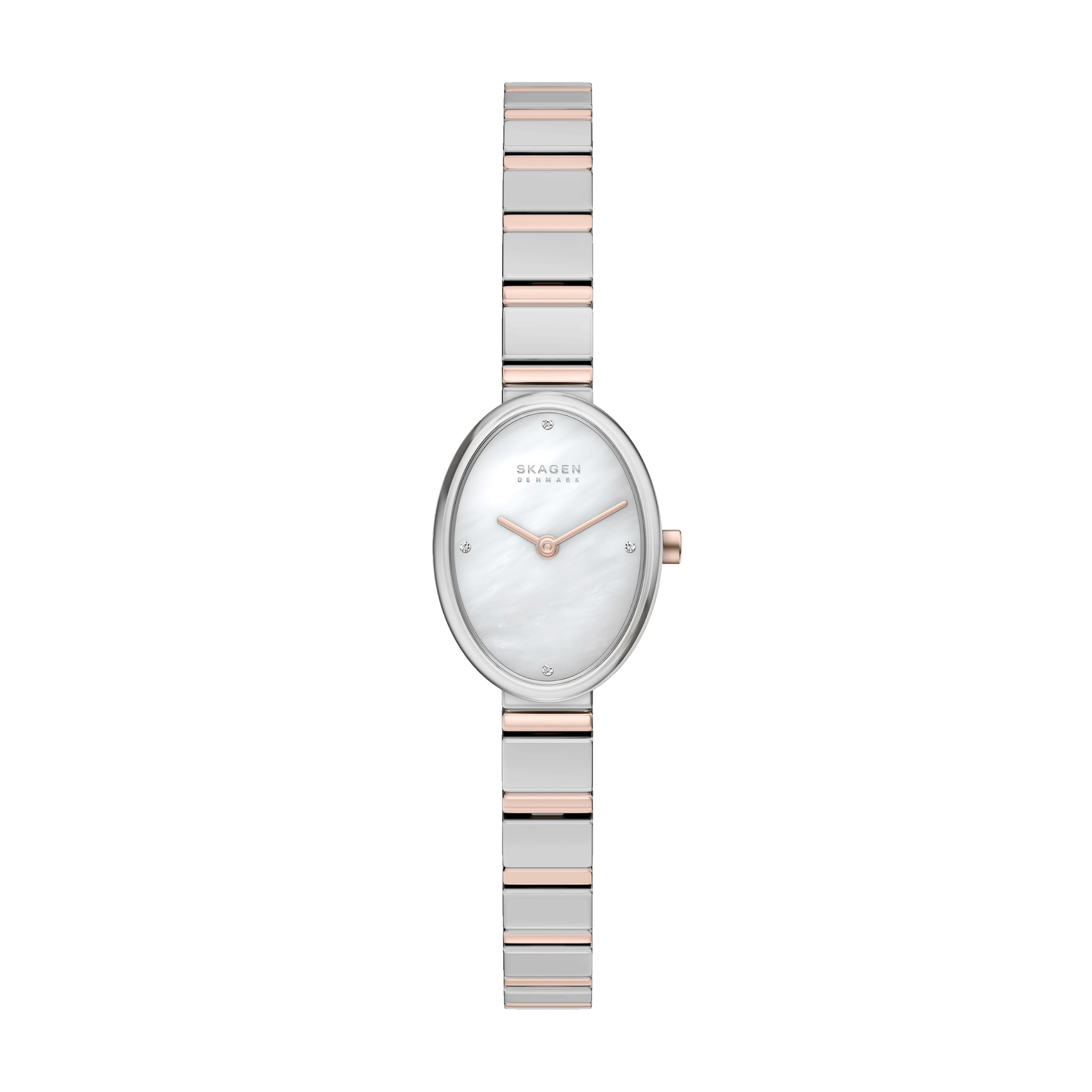 Skagen Anita Oval Reloj para Mujer de Acero Inoxidable Color Plateado de 20MM, SKW3184