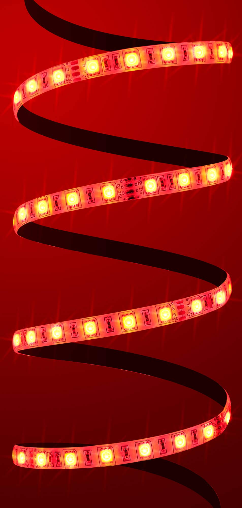 14 metros profesional RGB Tira LED (60 LED/M, IP65, 24 V), con controlador, mando a distancia y 240 W Instalación Fuente
