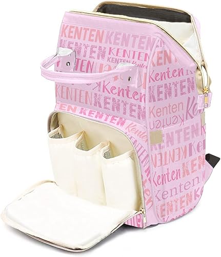 Miniatura 8 de Mochila de pañales personalizada de gran capacidad para bebé niño niña con nombre, bolsa de bebé personalizada impermeable para mamá, bolsa de