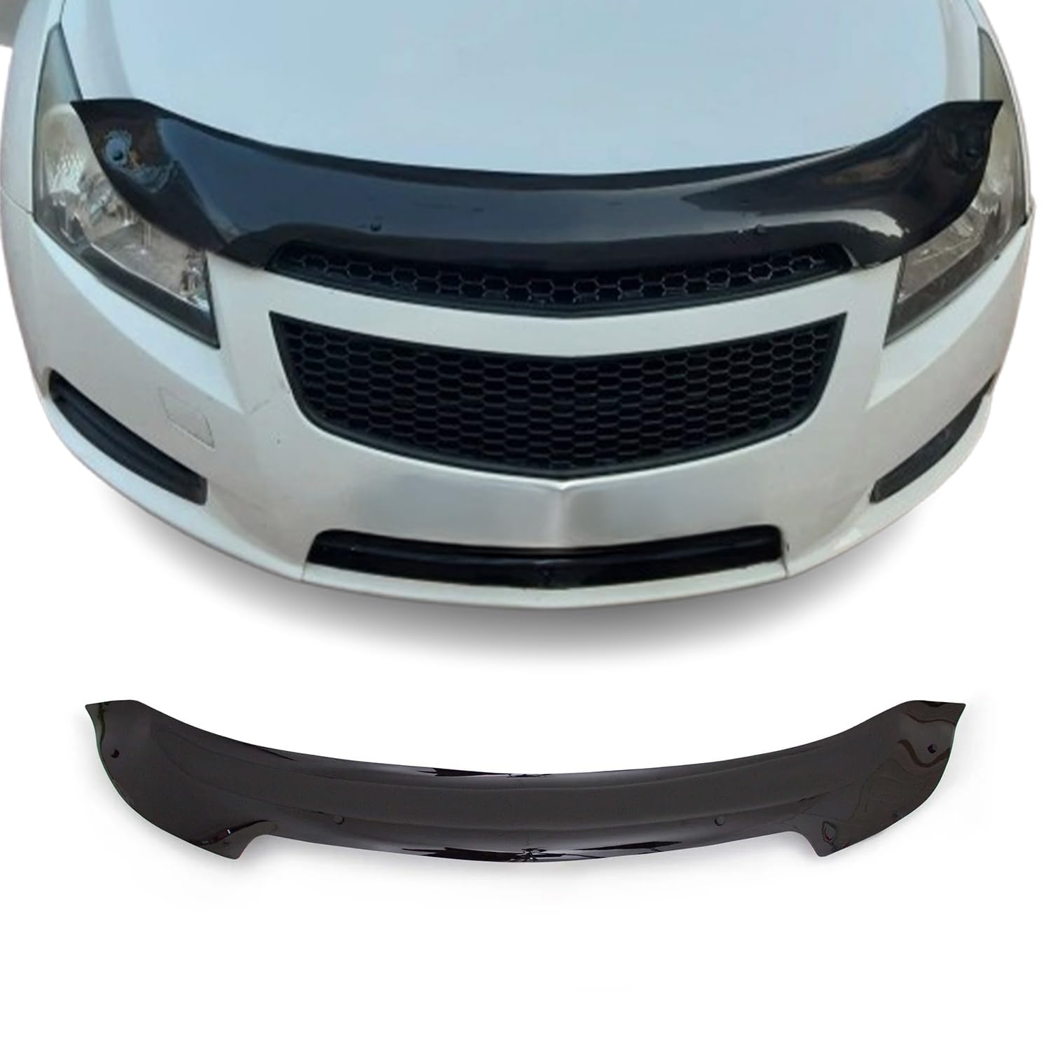 OMAC Capó Deflektor Insektenschutz Compatible con Chevrolet Cruze 2008-2016 Dunkel