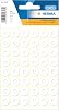 HERMA Hole Reinforcement Rings White, 240 Labels, Ø 12 mm, 48 Labels per Sheet, Self Adhesive Hole Reinforcer Stickers, Sticky Hole Punch Reinforced Ring Stickers