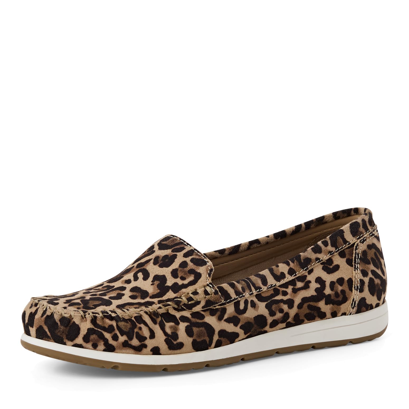 MARCO TOZZI Women Moccasin Soft Feel Me Footbed Leather Modern, Beige (Leo Beige), 6 UK