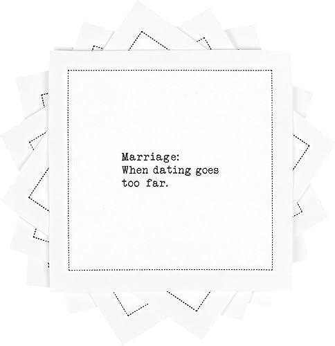 Five Star Napkins Citas de matrimonio, servilletas de cóctel de algodón blanco, servilletas de bebidas, servilletas de bar, servilletas de tela,