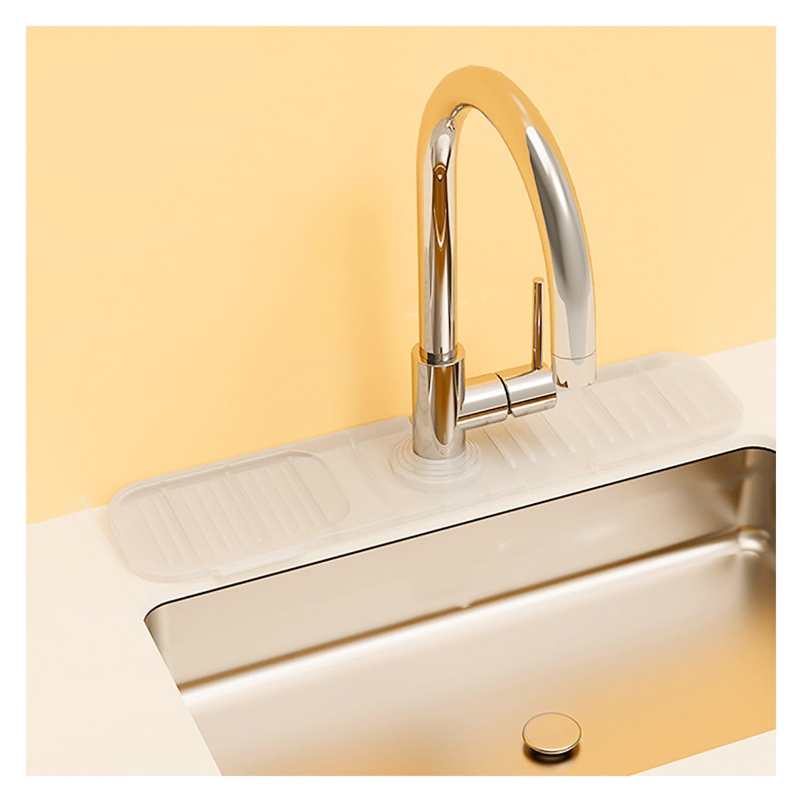 Tapetes para grifo antiacumulación de agua con escurridor y soporte de esponja