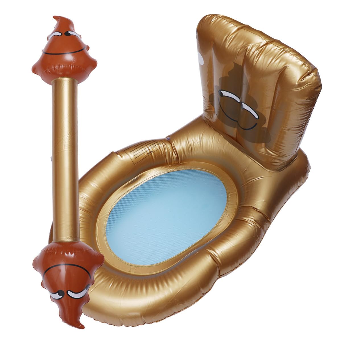 Aufblasbarer Schwimmring Toilette 1 Stück PVC Gold für Damen und Herren