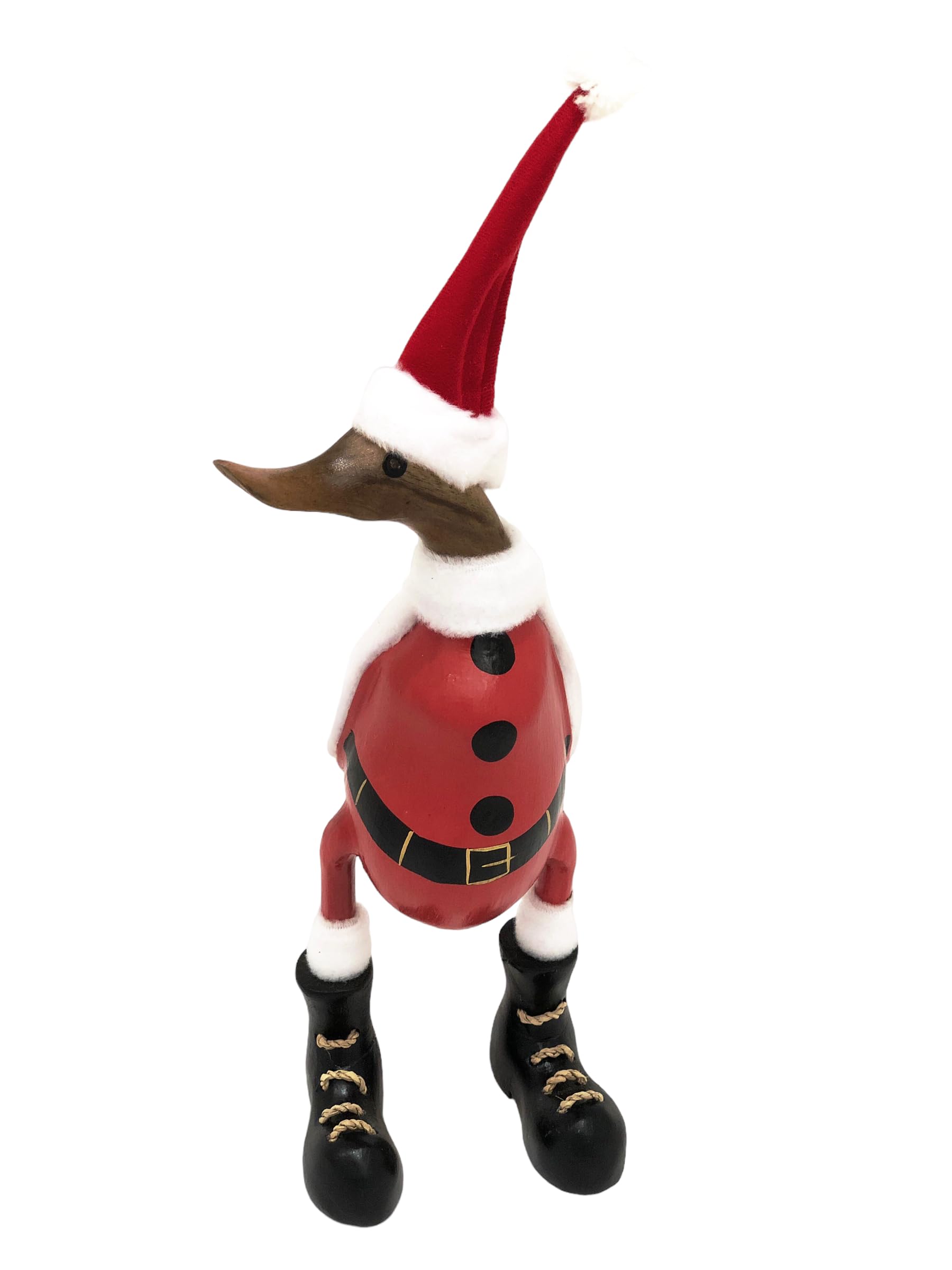 Wooden Santa Duck Christmas Ornament Santa