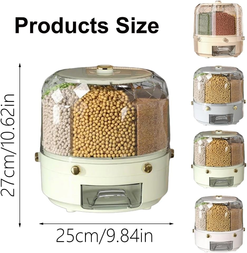 Sturdy Kitchen Grains Storage Solution Large Capacity Rice Dry Food Dispenser