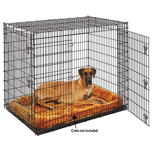image for MidWest Homes for Pets Bolster Pet Bed for Dogs & Cats 54L-Inch Cinnam