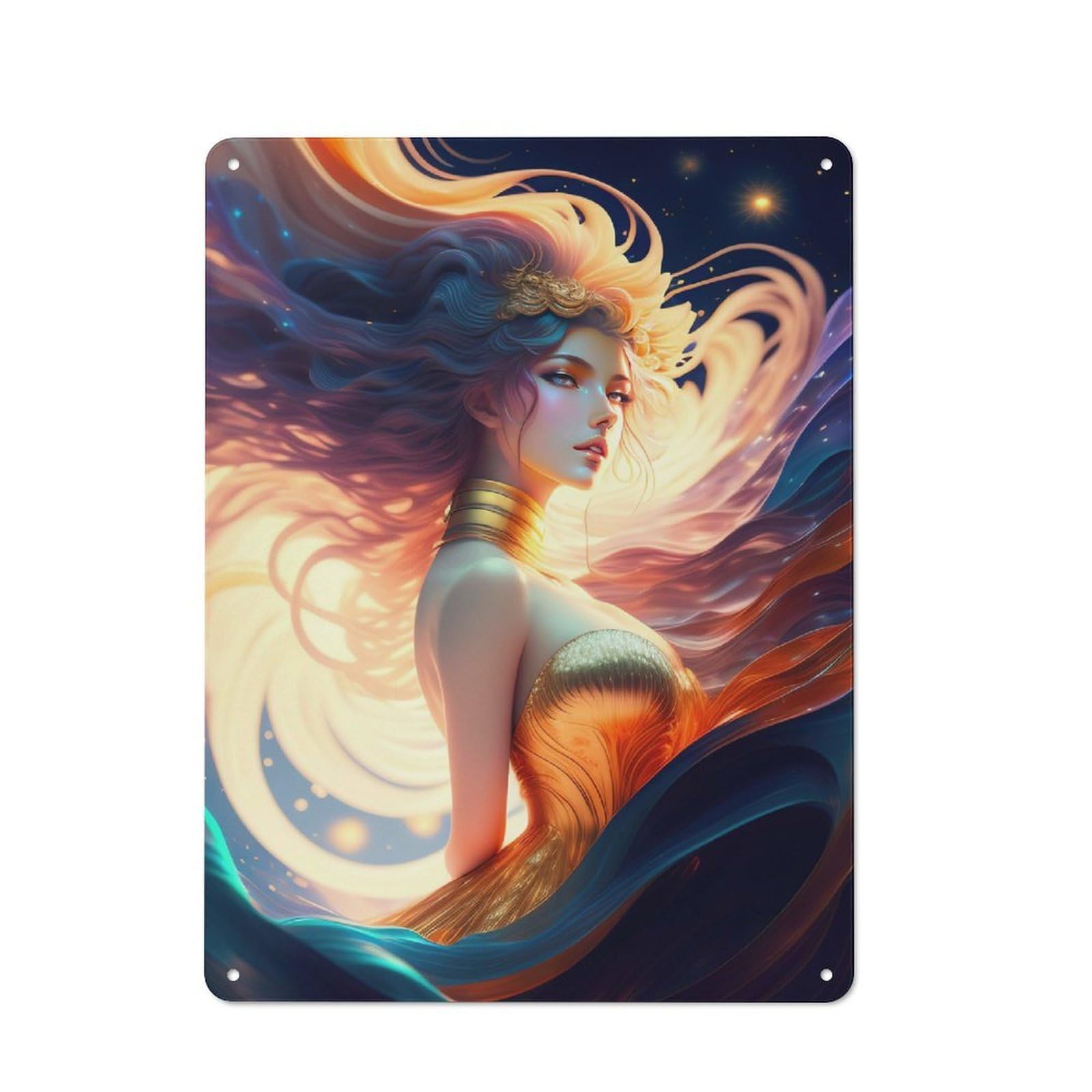 Junmoney Game And Fantasy Wizard Vintage Metal Plaque 40X30cm For Café Or Restaurant, A Decorative Gift For A Newly Furnished Café And Restaurant