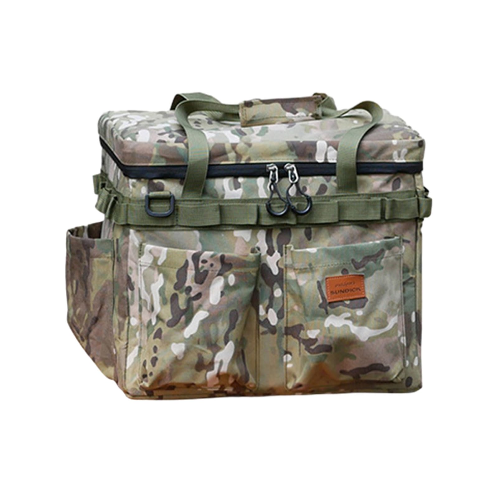 Kalttoy Camping Table Side Storage Bag Waterproof Multifunctional Polyester Bag Outdoor Picnic Cookware Utensils Organizer Storage Bags