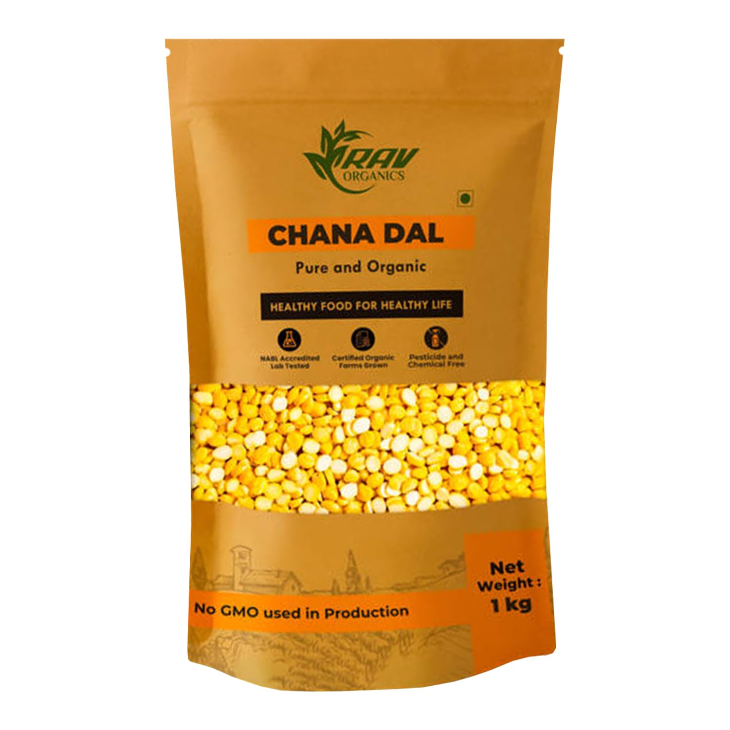 Rav Organics Unpolished Organic Chana Dal