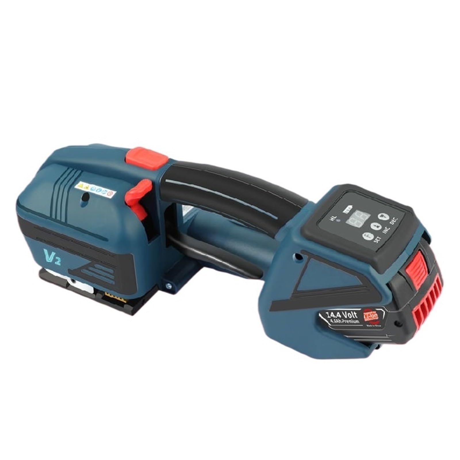 UMJIGF Electric Strapping Machine Automatic Electric Baler PET Plastic Steel Belt Handheld PP Belt Tensioner Portable Buckle-Free Hot Melt Strapping Machine,(one Battery one Charger)