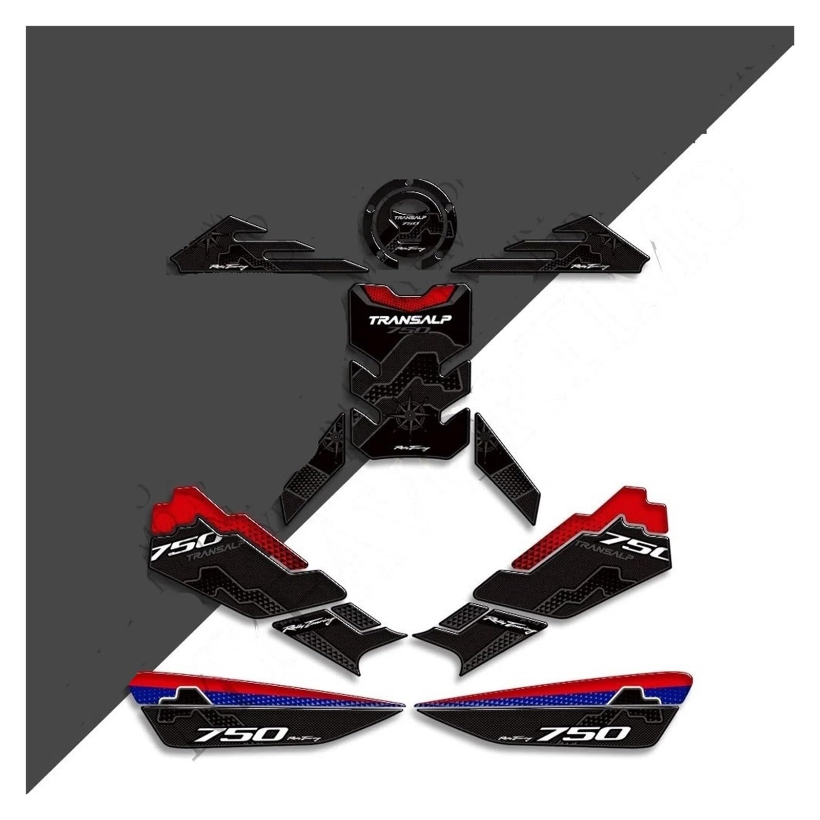 Motorbike Tank Pad Sticker for XL750 XL 750 for Transalp 2023 Motorcycle Tank Knee Pad Grips Stickers Decals Protector Fuel Stickers Decals Protector