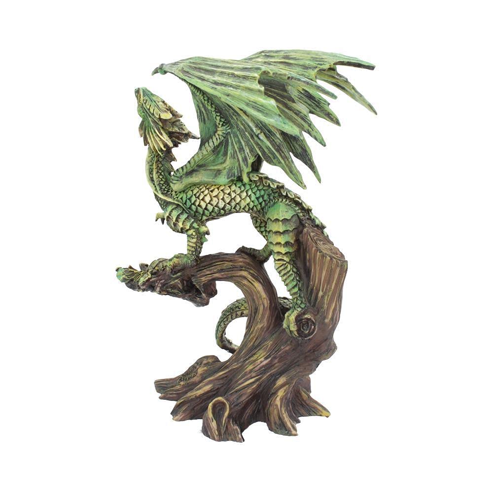 Nemesis Now Figura de dragón del Bosque Adulto Anne Stokes de 25,5 cm, Resina, Verde, Talla única