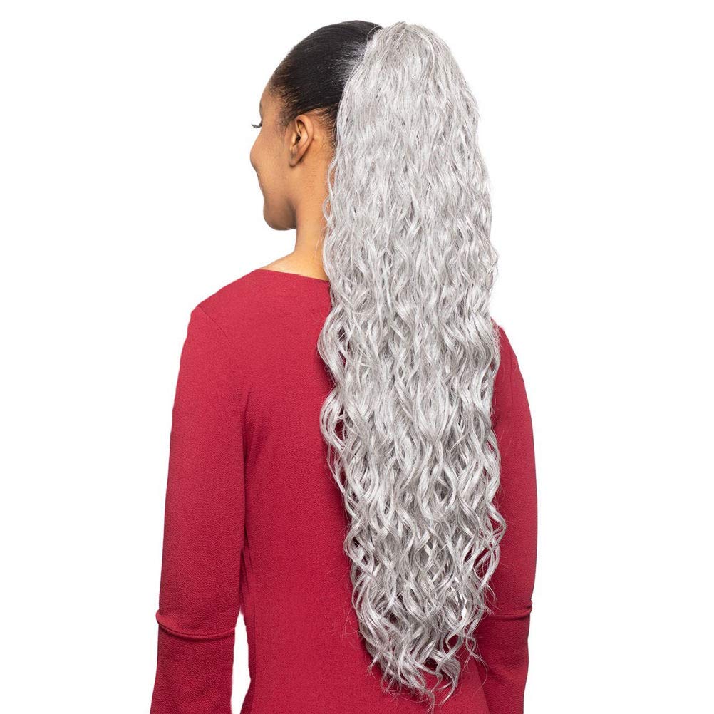 Foxy Silver (Ds17) - Heat Resistant Fiber Ponytail in 51
