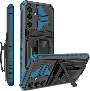 CCSamll Capa para Samsung Galaxy A34 5G com clipe de cinto, capa armadura de proteção resistente com suporte capa de telefone resistente e durável para Samsung Galaxy A34 5G JG azul