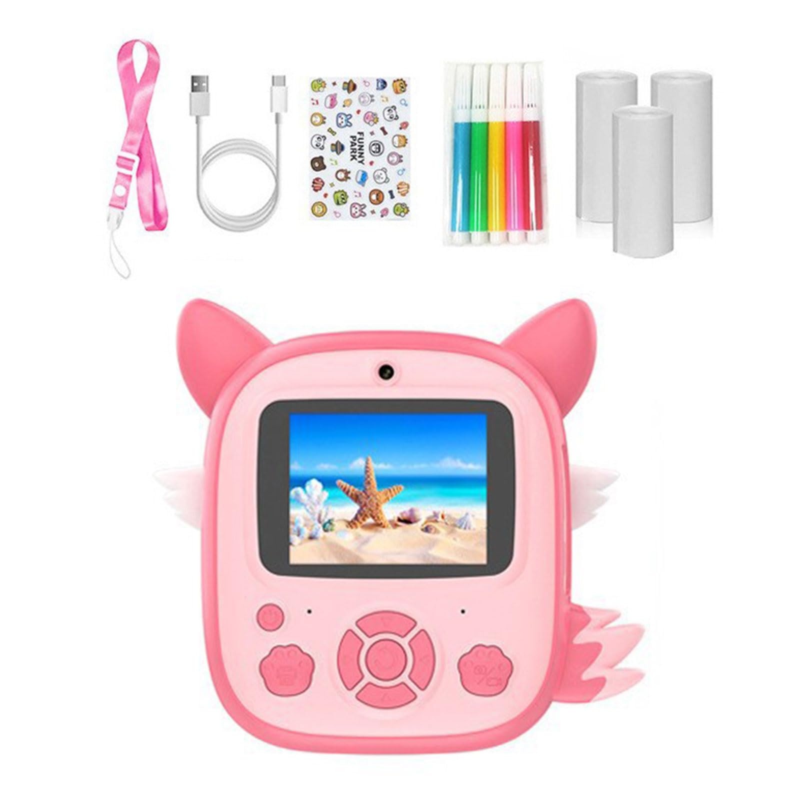 Friendly Digital Instantly Camera Shockproof Design Educational Outdoor Photography Use Birthday Gift Animal Design Instantly Print Camera-image-34