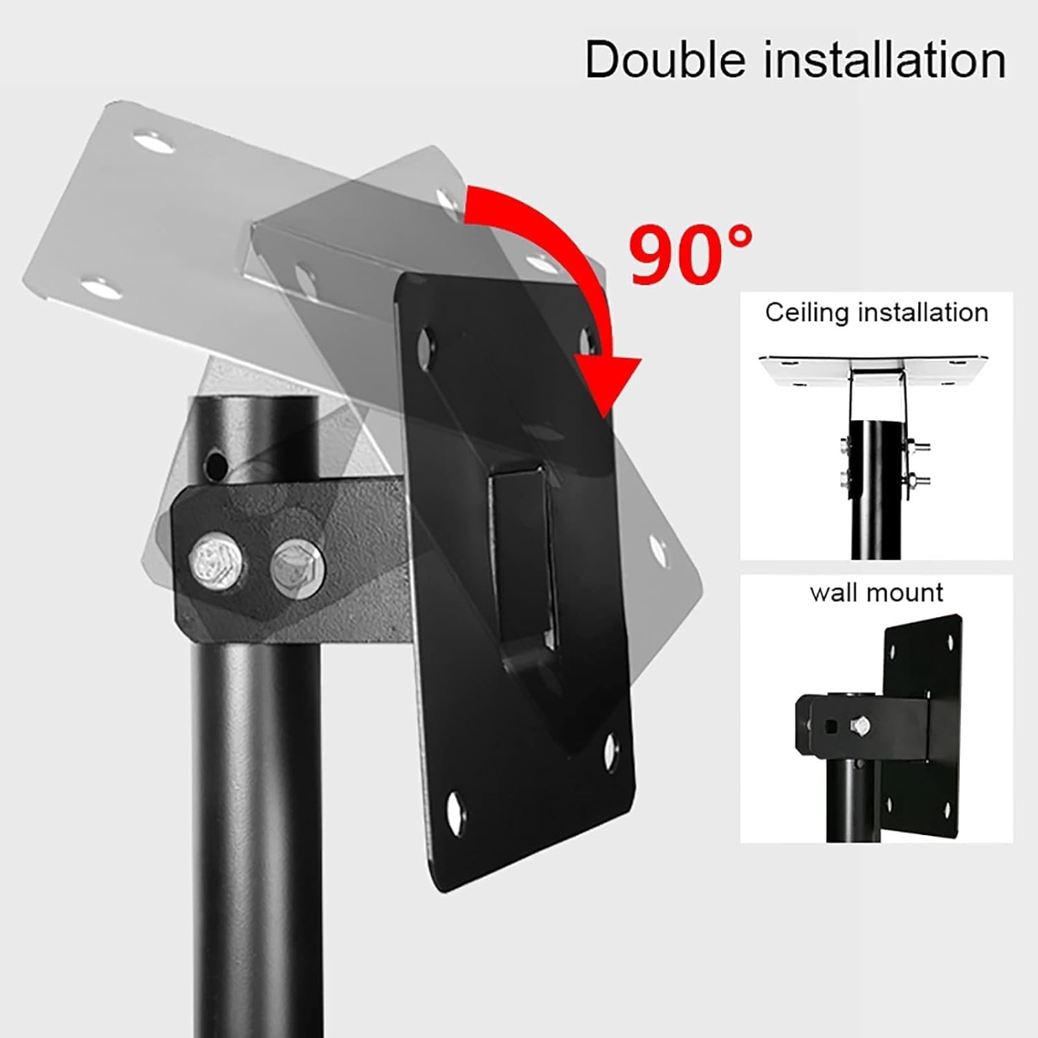 Support de plafond réglable double face télescopique inclinable et pivotant pour téléviseurs LCD à écran plat de 30 à 70"