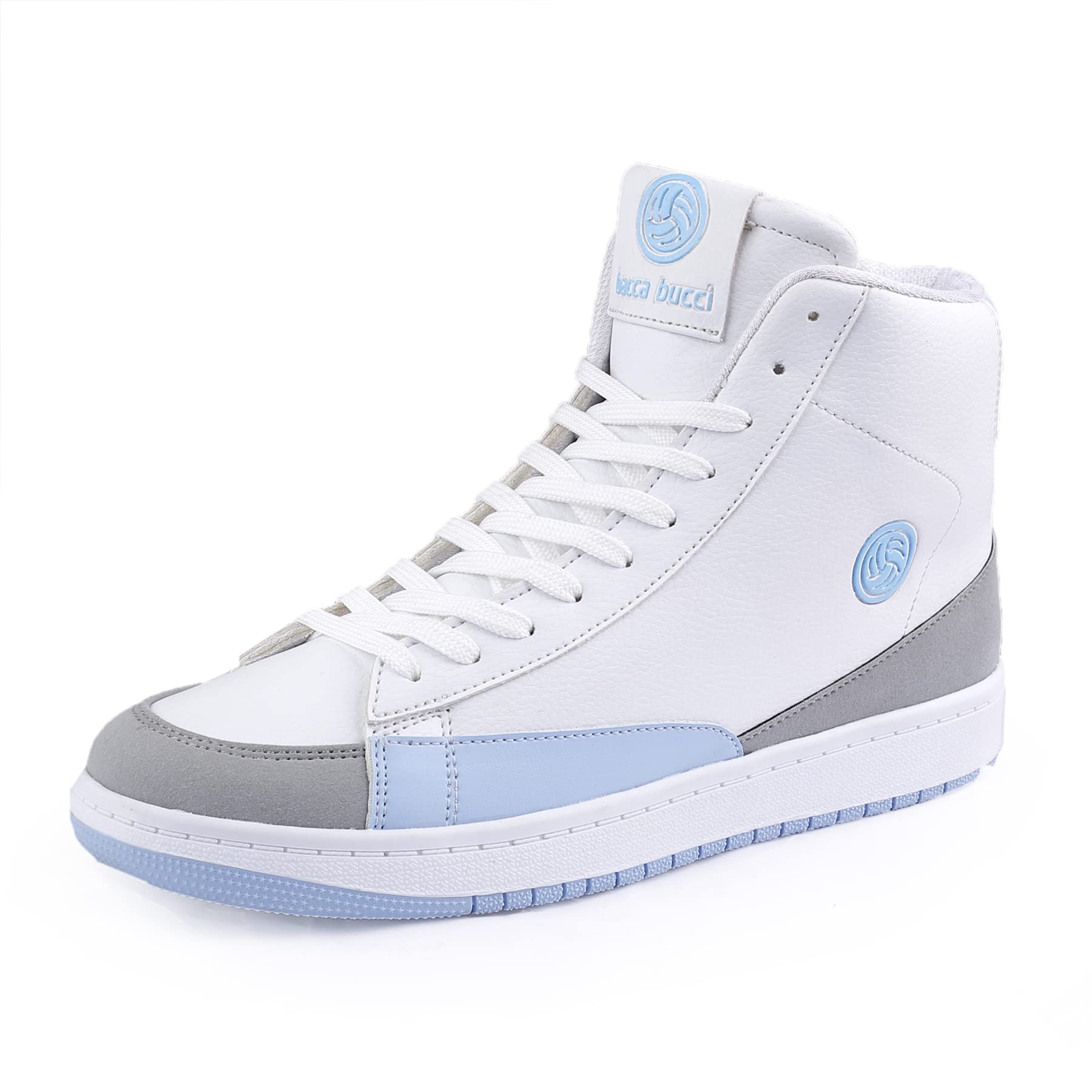Bacca Bucci® Pegasus Mens Fashion Sneakers Lace-Up Trainers Basketball Style High-top Shoes- White, Size UK6 (B0C28J7LC8) Amazon Price History, Amazon Price Tracker