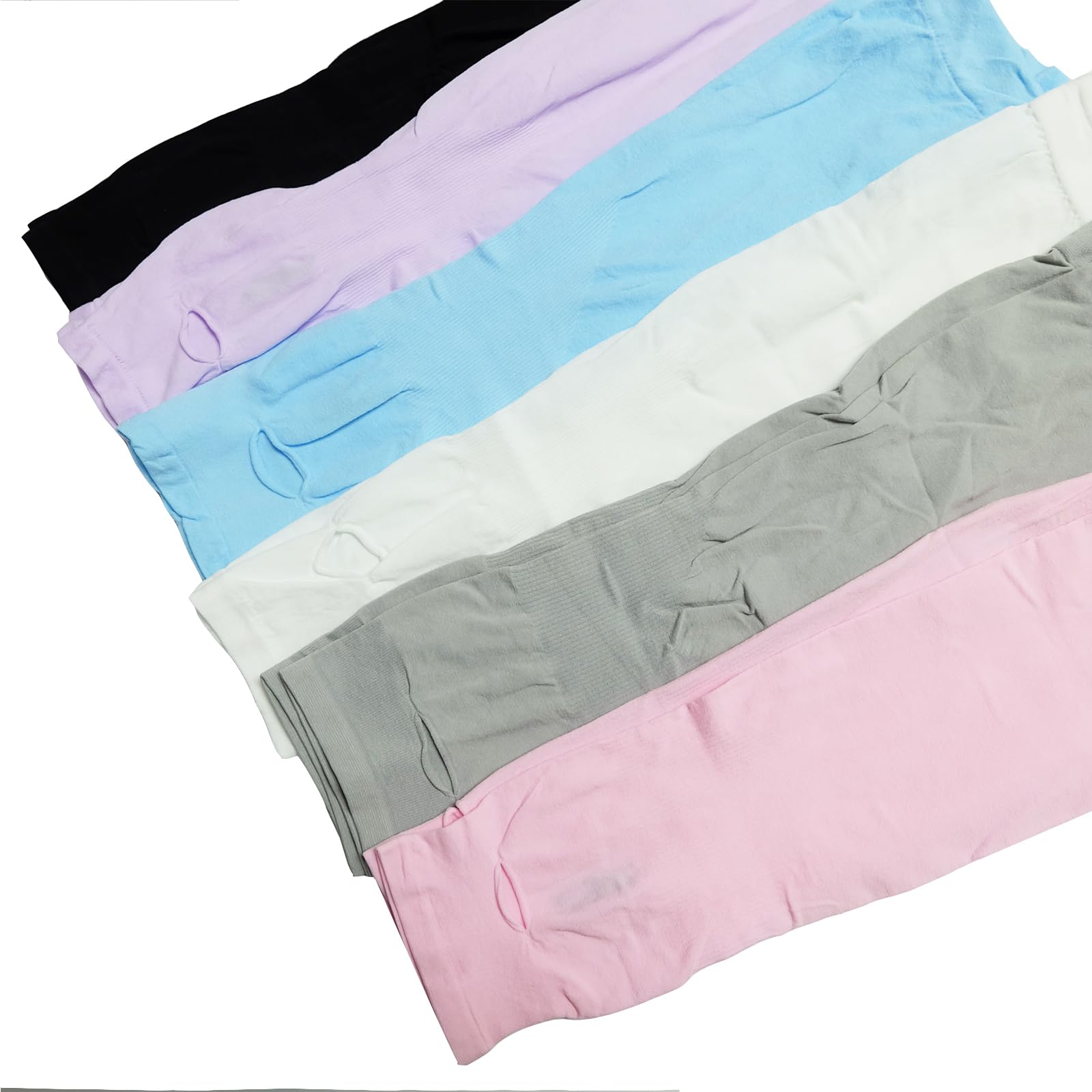 6 Paio Maniche Braccio, Anti-UV Manicotti, Manicotto di Protezione Solare, per Adatto in Bicicletta, Golf, Guida Tutte le Attività All'aperto, Unisex (6 Colori)