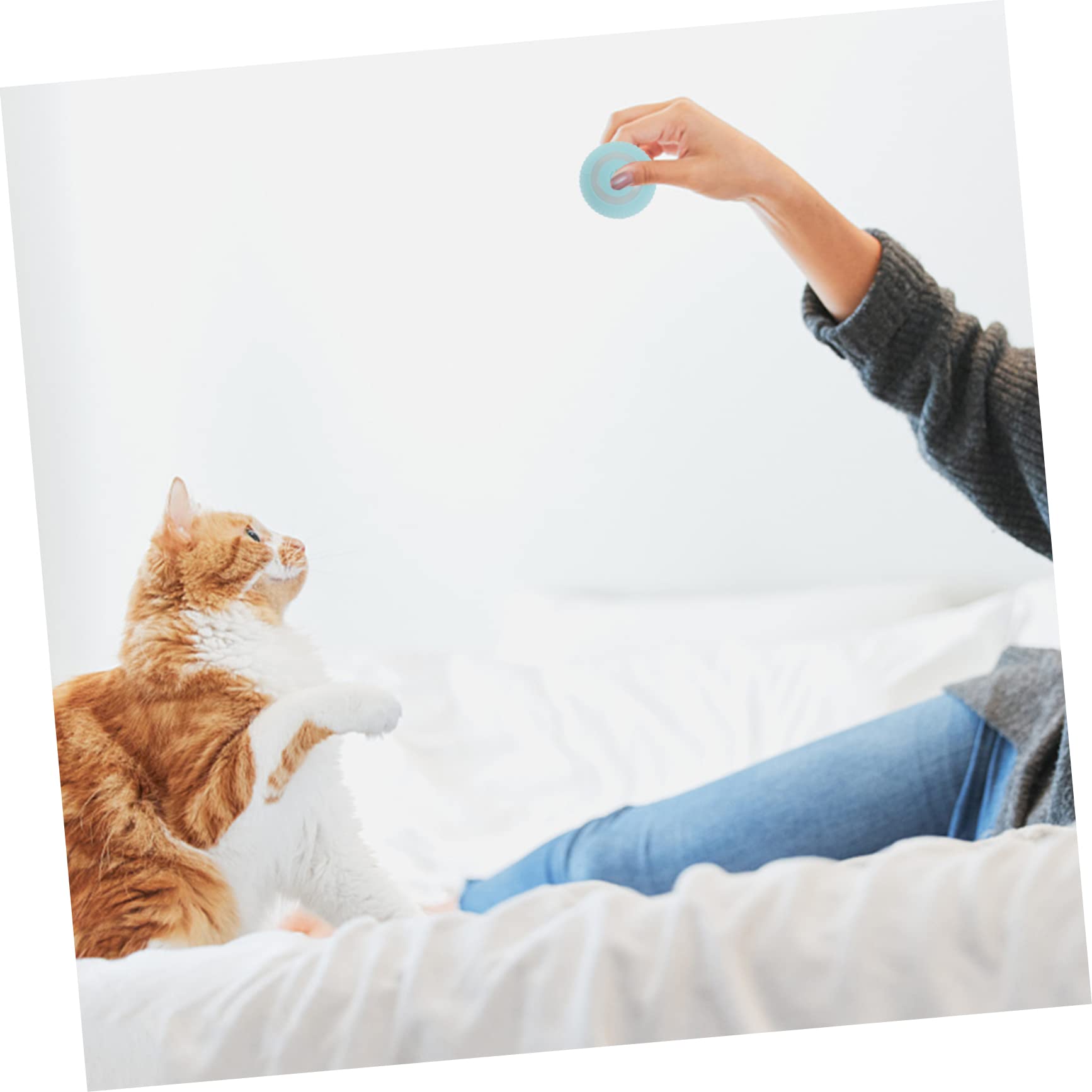 Happyyami 3pièces Jouet Interactif pour Chat Boule à Chat Intelligente Joueur à Mâcher Résistant