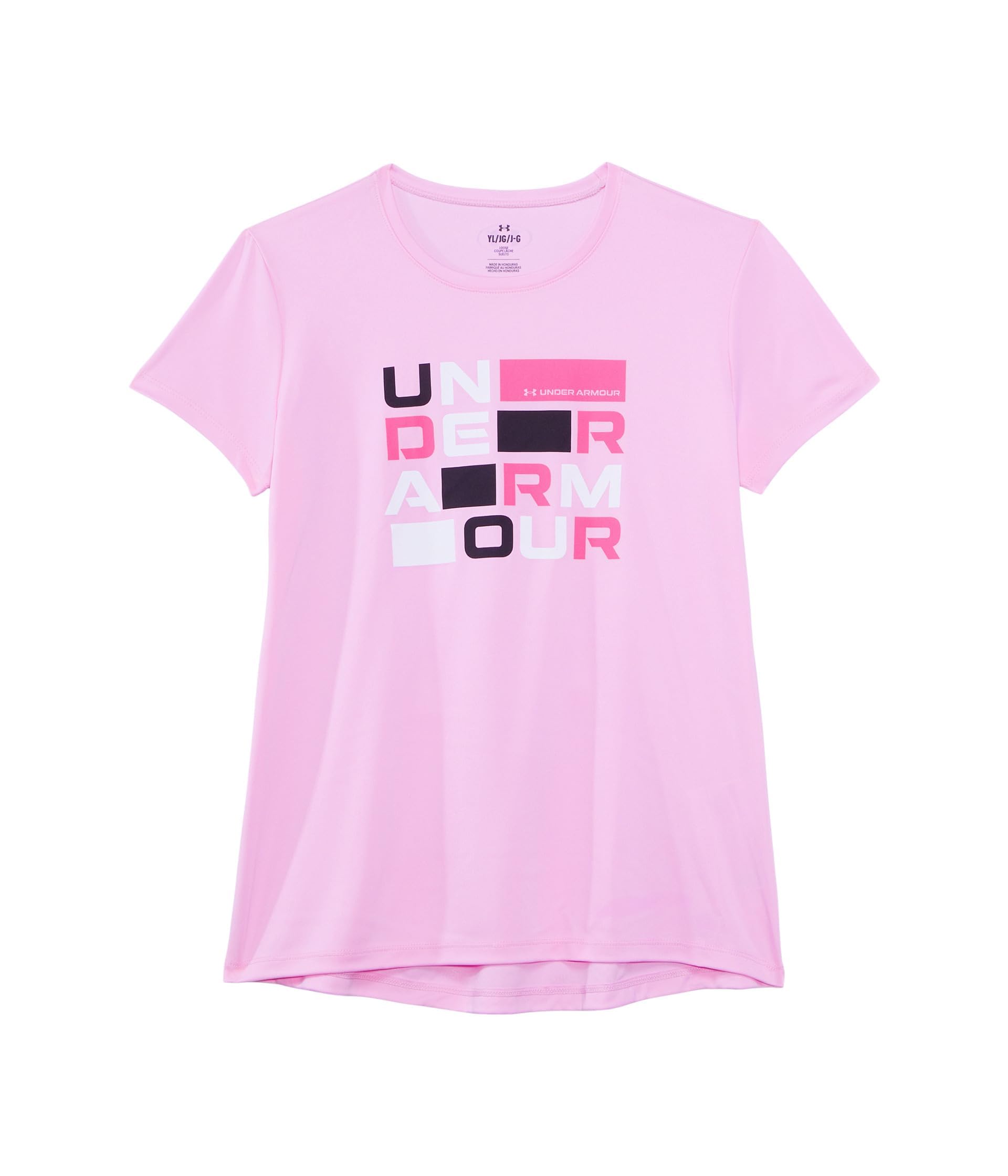Under Armour Maglietta a Maniche Corte con Logo Tech Block per Ragazze