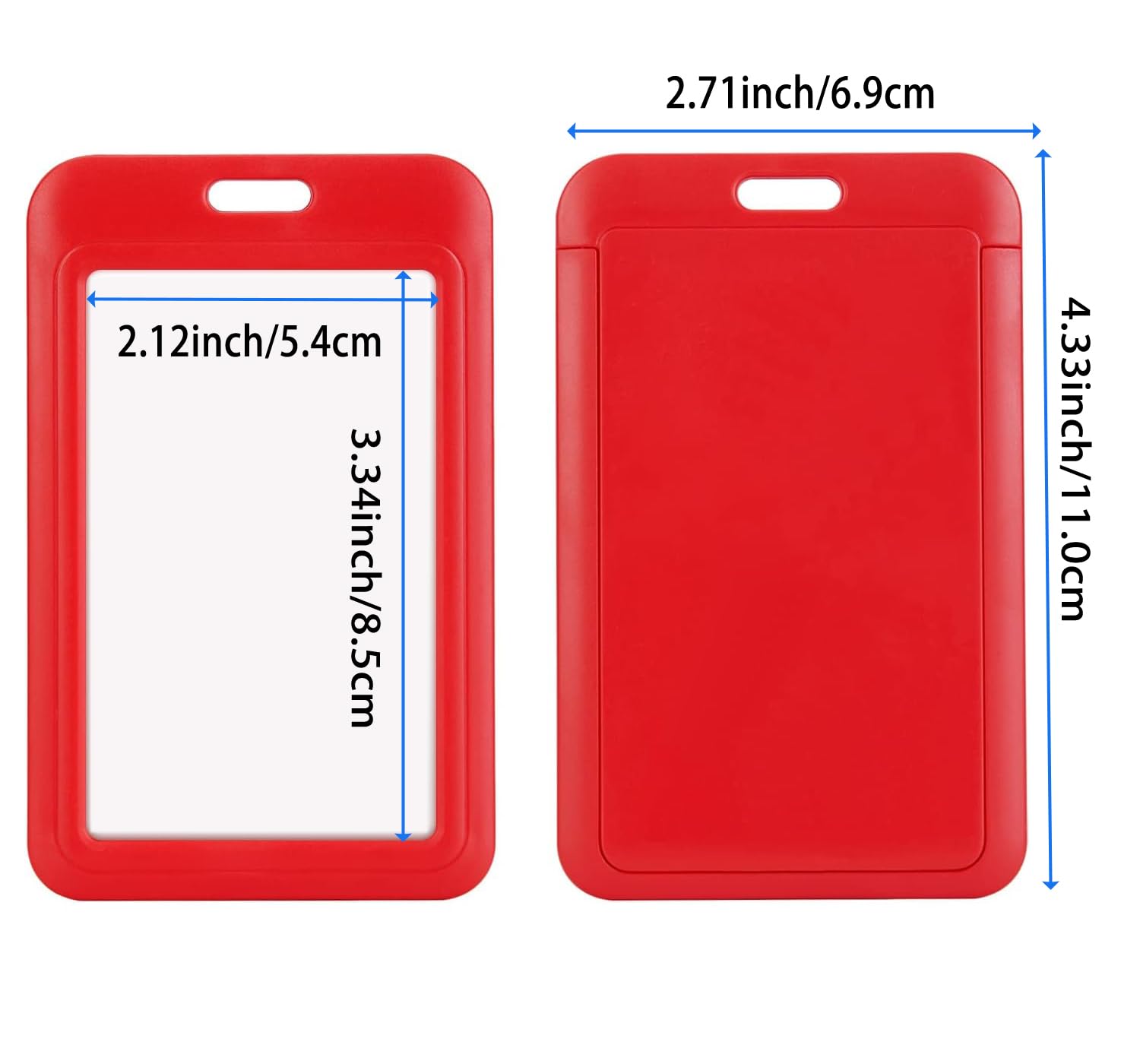 Paquete de 15 fundas protectoras verticales de plástico duro para tarjetas de identificación, para oficina, escuela, tarjetas de crédito, tarjetas de crédito, tarjetas de identificación de proximidad,