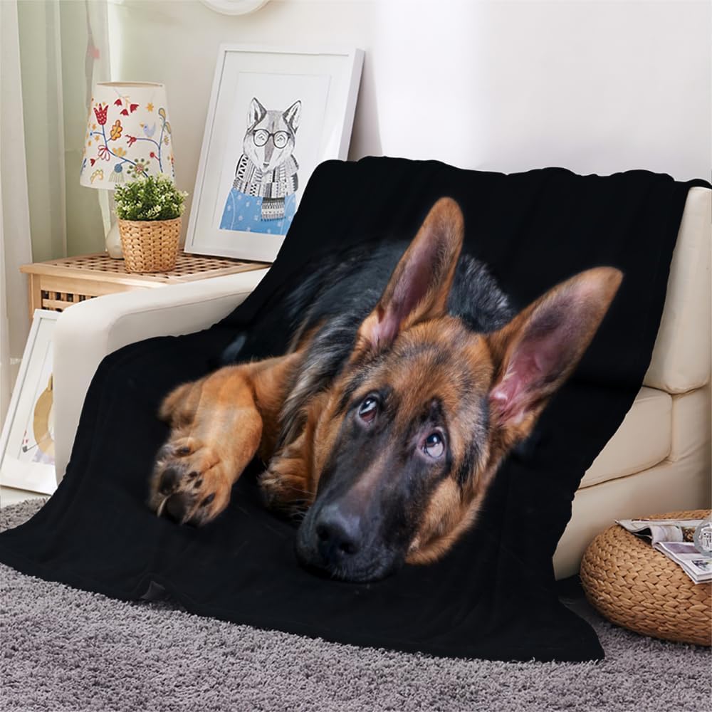 Couverture Chien de Berger 3D Plaid Polaire 180x200 Chien Doux Microfibre Couverture en Flanelle Animal Couvertures et Plaids Chaud pour lit Jeté de Canapé m1145