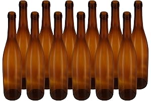 NorthernBrewer 750 ml Amber Glass Hock Bottles