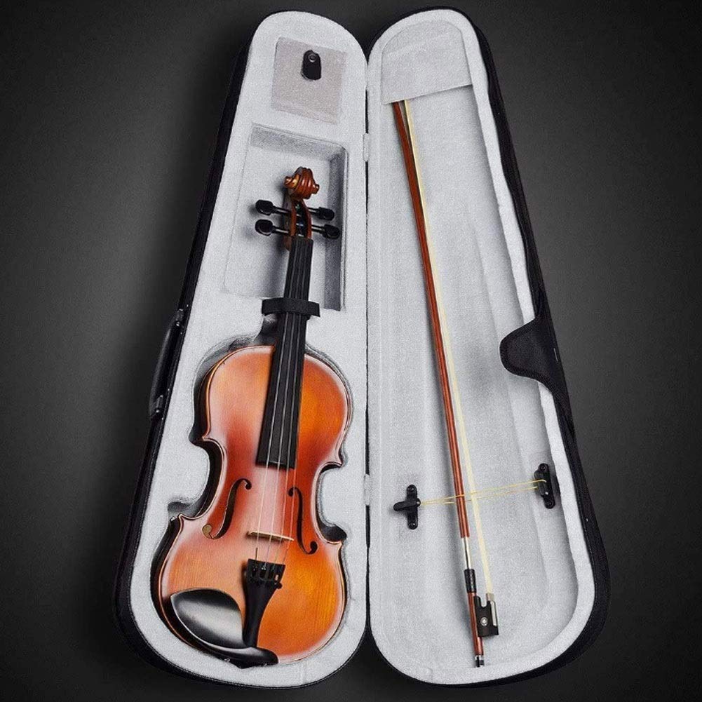 Violino Standard da Studente, per Principianti, 4/4 Violino Acustico Violino Full Size con Custodia for Violino, poggiaspalla, colofonia e Corde for Violino for Studenti Adulti Principianti (Size : 1