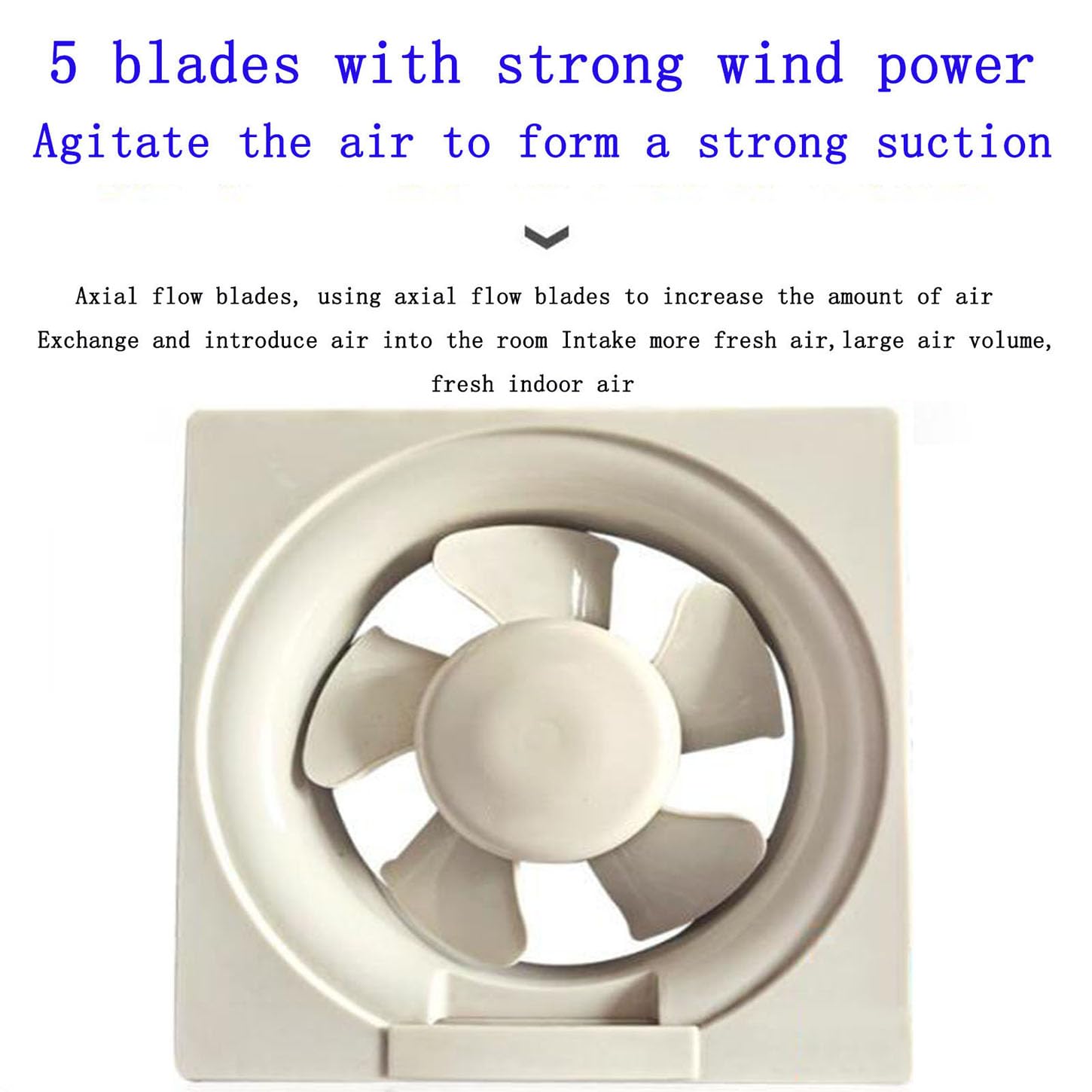 Aspiratore Bagno,Estrattore Aria Silenzioso,220V Ventola Aspirazione,Pala A Flusso Assiale,Basso Consumo Energetico,per Cucine,Toilette,Soffitta, Garage, Finestra Ventilazione,10 Inches