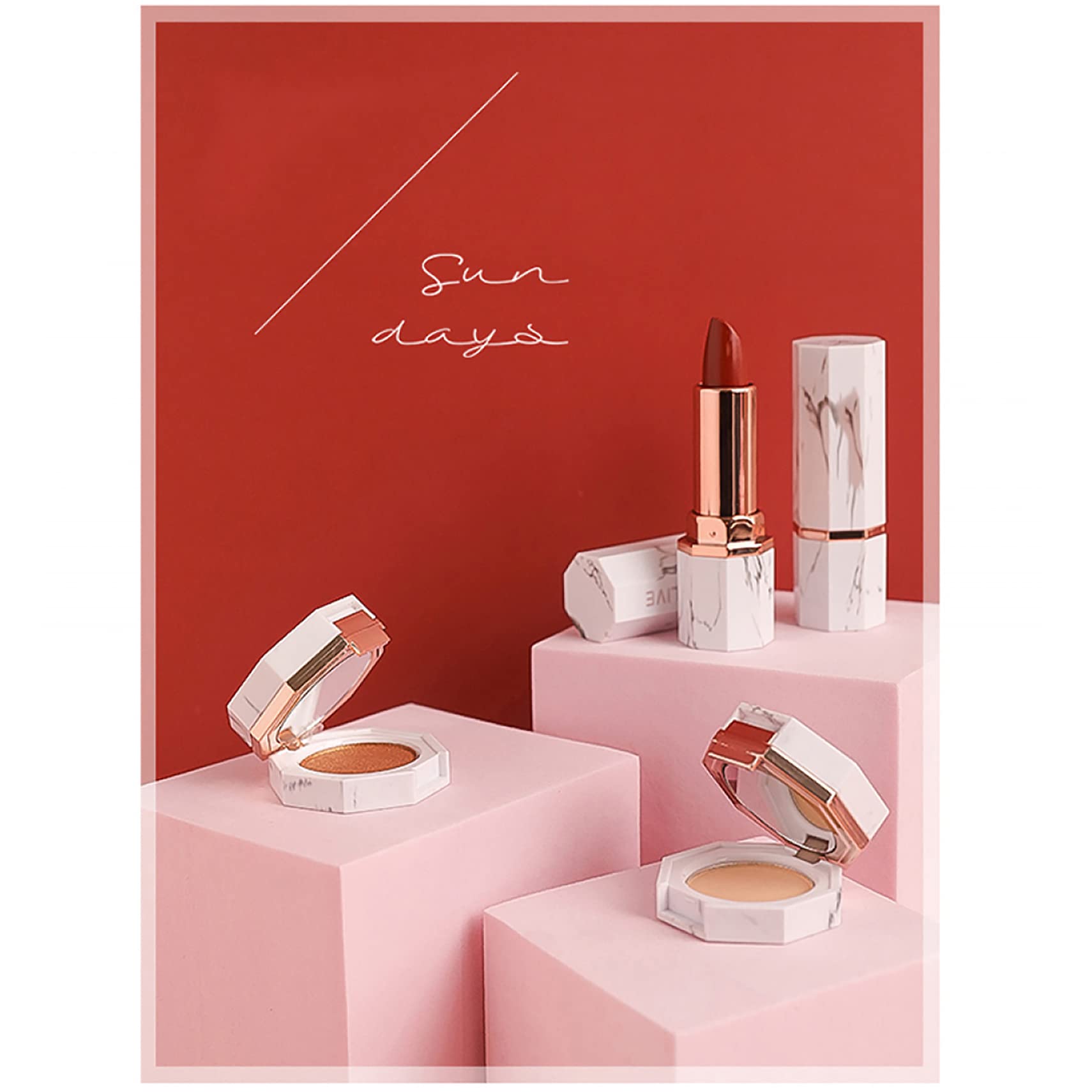 Selens Accessori di scena per fotografia, 6 stampi geometrici in schiuma a cubo, colore rosa
