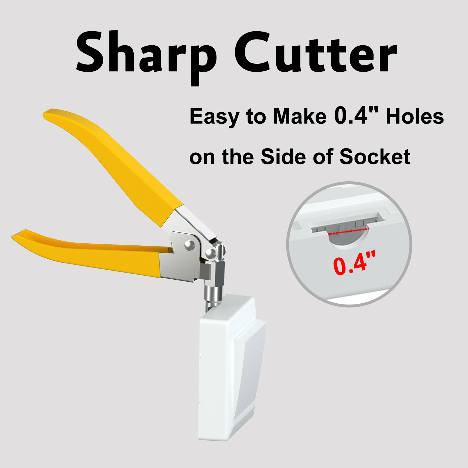 PolarPulse Hole Punch Pliers for Surface Mount Backbox and Junction Box, 0.4” Hole Cutting Pliers, Quick Manual Cutter