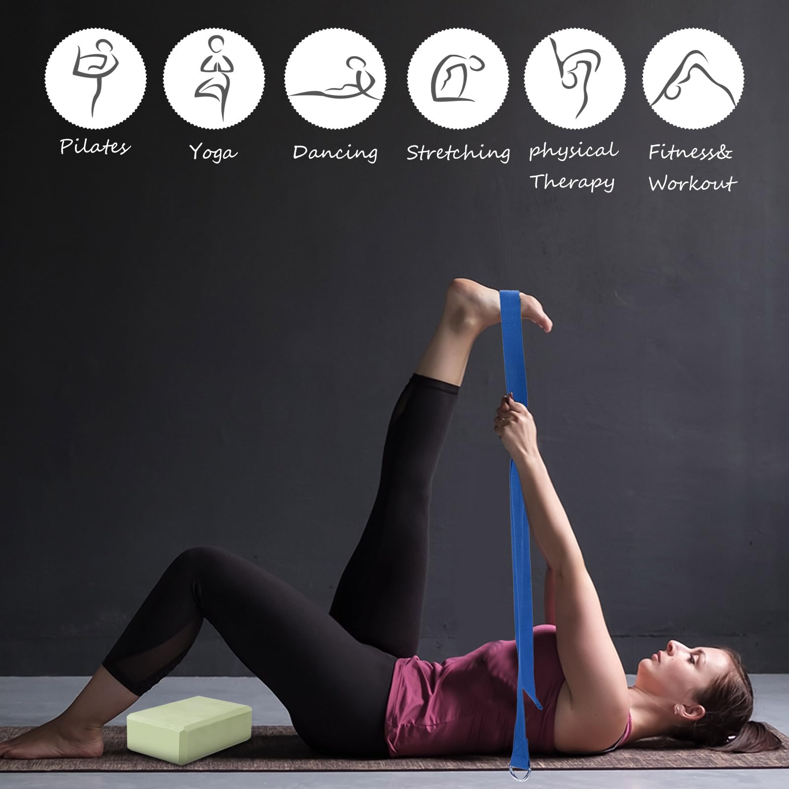 Outus Yoga-Blöcke, 22,9 x 15,2 x 7,6 cm, hohe Dichte, zur Verbesserung der Kraft, Flexibilität, Balance, weiche, rutschfeste Gymnastikblöcke für Yoga, Sport, 20 Stück
