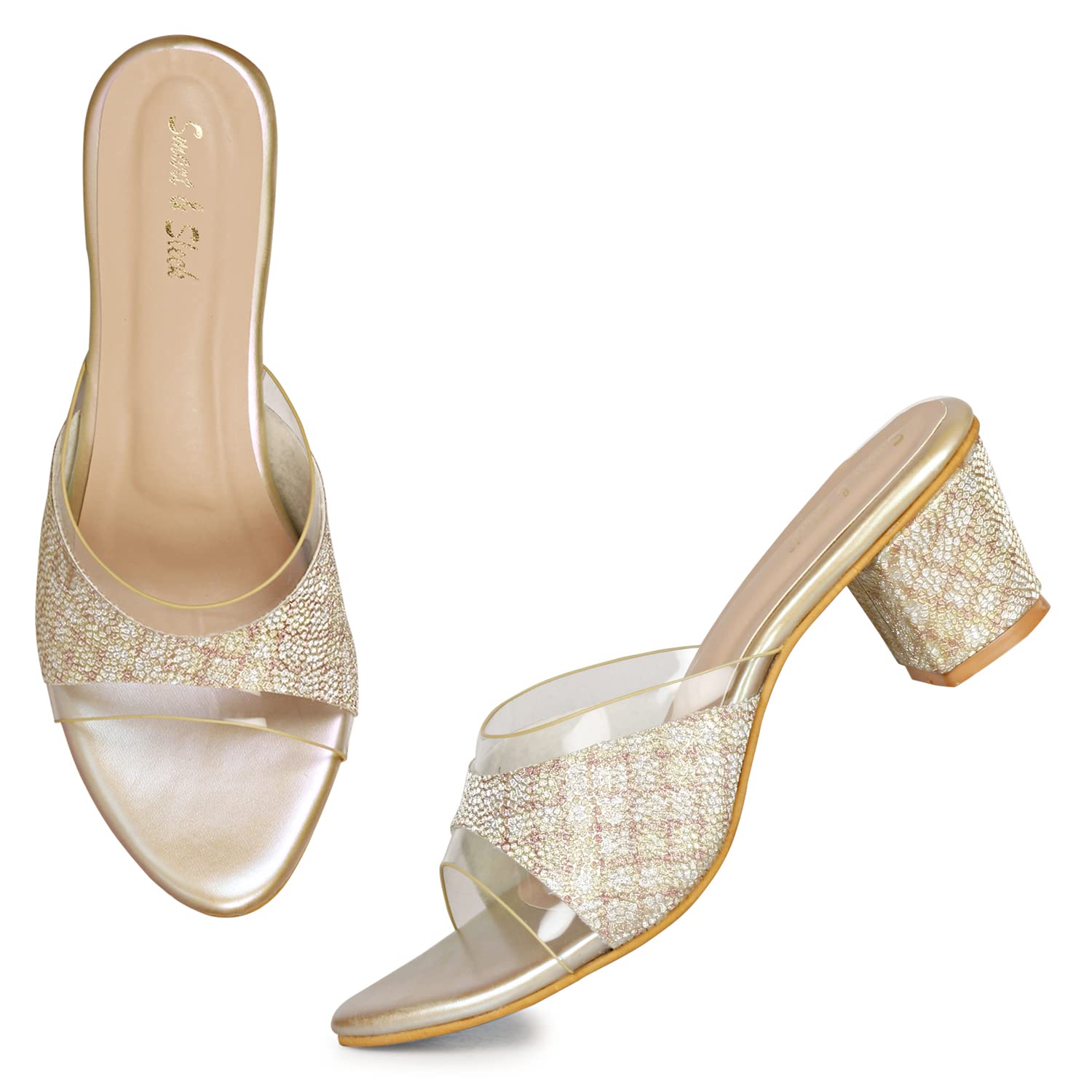 See full amazon price history chart for Smart & Sleek Rhinestone Transparent Block Heels Sandals for Women & Girls (Color-Gold, Size-7) Smart & Sleek Rhinestone Transparent Block Heels Sandals for Women & Girls (Color-Gold, Size-7) (B0BVS5TDGP) Amazon Price History, Amazon Price Tracker