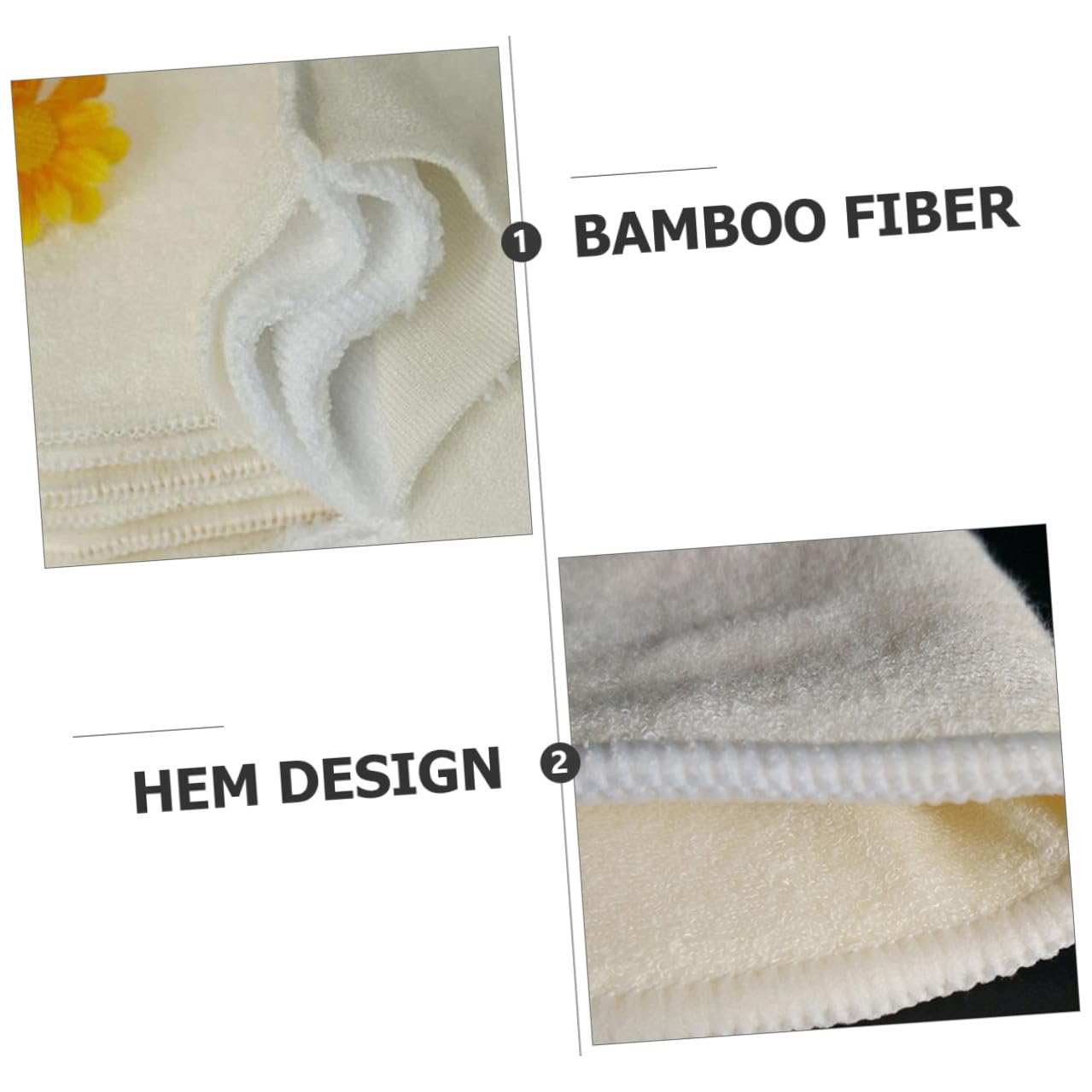 6 piezas Pañales para Niña Almohadillas Absorbentes Fibra de Bambú Desodorizantes y Transpirables Color Beige para Uso Casa y Viajes