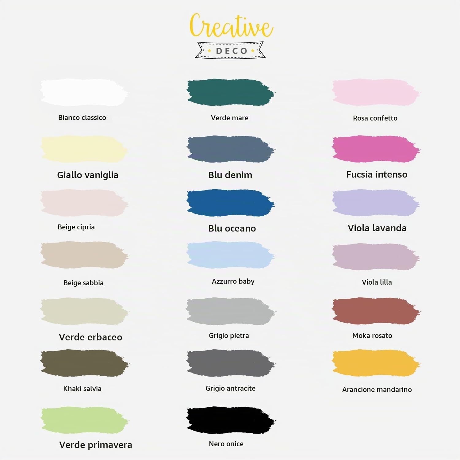 Creative Deco Chalk Paint Vernice a Gesso Mocha | 1L | Vernice per Legno