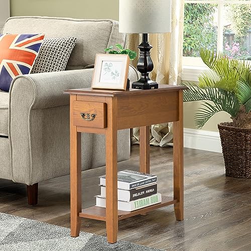 COSTWAY Comodino Stretto com Gambe Resistenti