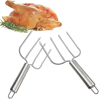 Thanksgiving Turkey Lifter Serving Set, Roaster Poultry Forks,Set of 2 by i Kito