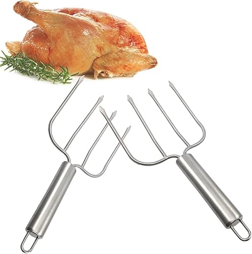 Thanksgiving Turkey Lifter Serving Set, Roaster Poultry Forks,Set of 2