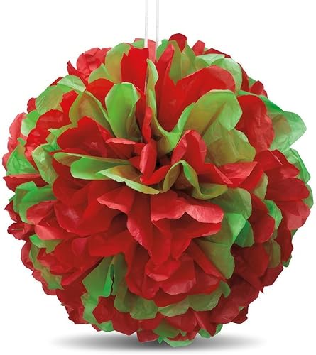 Miniatura 12 de Pompón de papel de seda color negro, de 16 pulgadas., talla única , Anaranjado