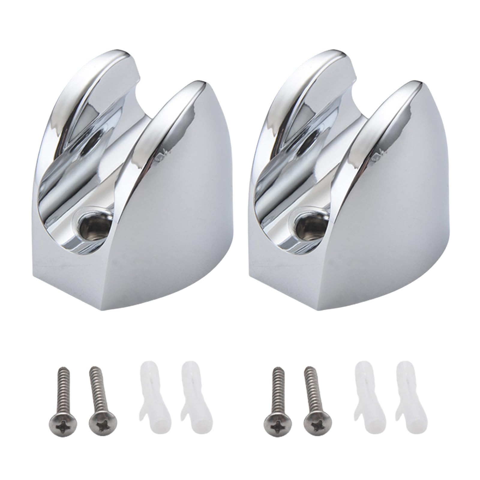 2Pcs Bathroom Toilet Shower Holder with Scews Handheld Shower Bracket Wall Mounted Bidet Sprayer Fixed Base Enduring Toilet Sprayer Holder