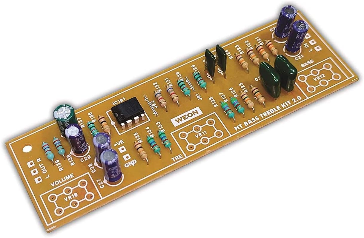 WEON HT Bass Treble Kit with Potentiometer Fixing Option, Works in Single Supply =12 Volts