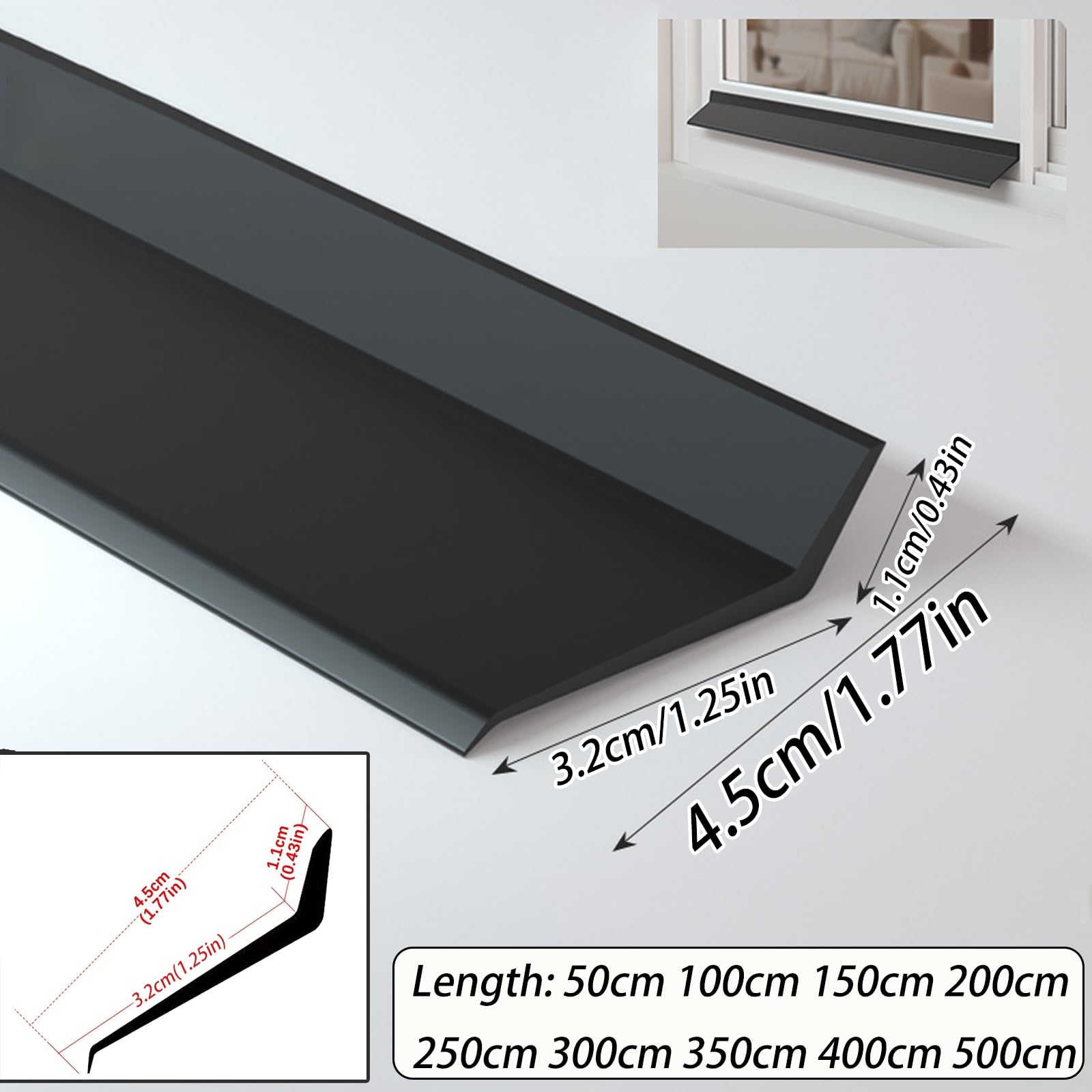 Regenschutzleiste Für Fenster - Selbstklebend Gegen Regen Und Staub