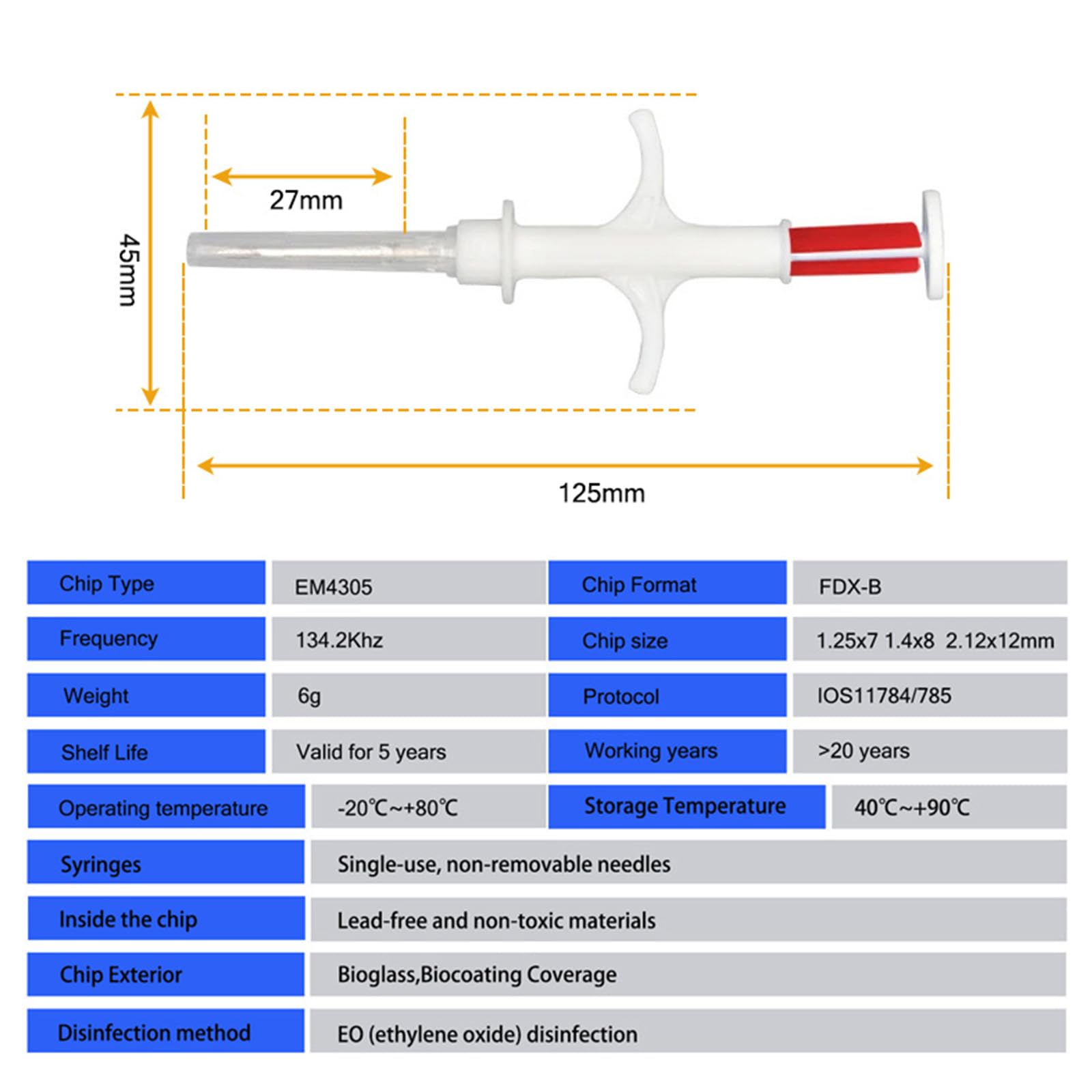 Microchip For Dogs 20-Pack Pet Microchips ISO11784/85