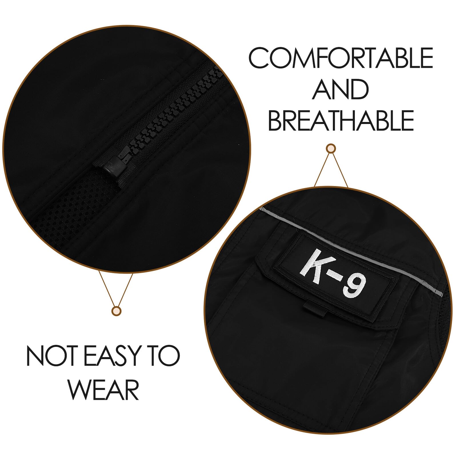 jojofuny Chaleco Protector para Adiestramiento de Perros Múltiples Hebillas de Nylon, Ropa de Adiestrador para Protección Diaria y Paseos