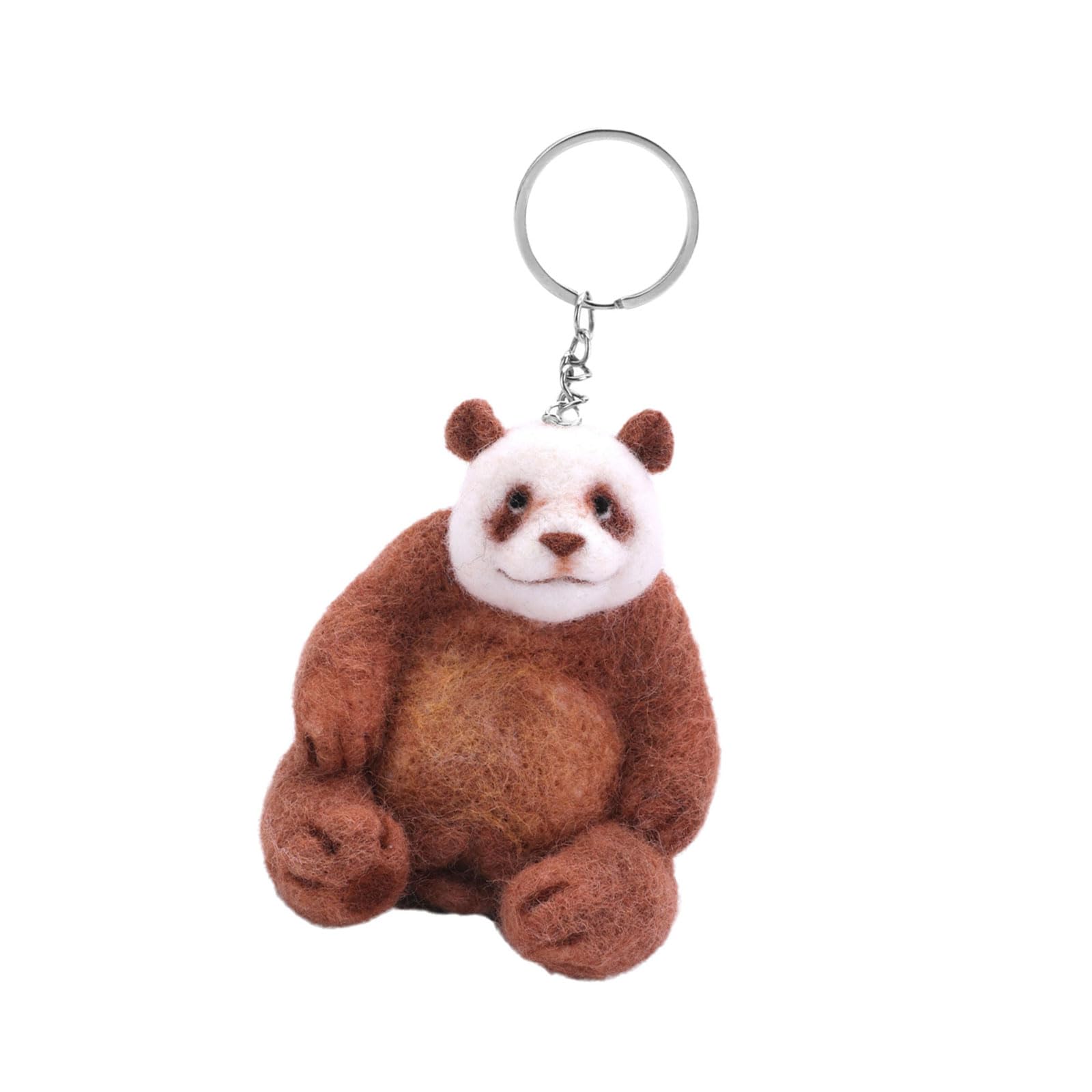 Buxuaaaa Panda Needle Felting Supplies with Instruction for Beginner Animal Panda Needle Felting Set Wool Supplies Wool Tool