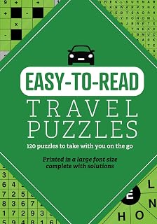 Easy-to-Read Travel Puzzles: 120 puzzles to take with you on the go